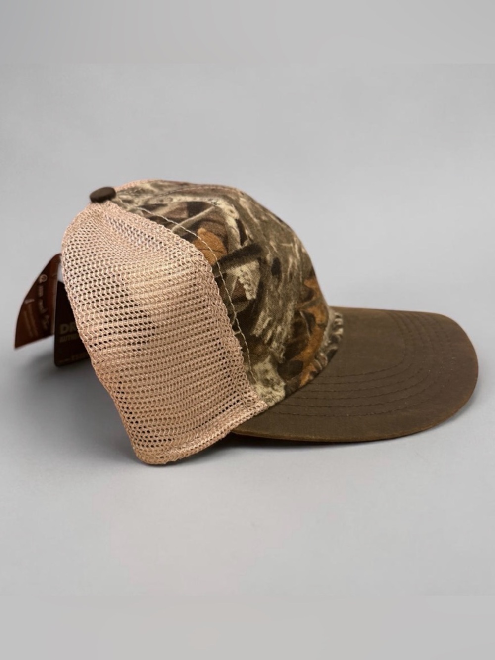 New with Tags Dri-Duck Authentic Headwear Brown & Camo Mesh Trucker Hat